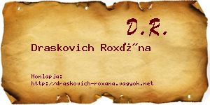 Draskovich Roxána névjegykártya